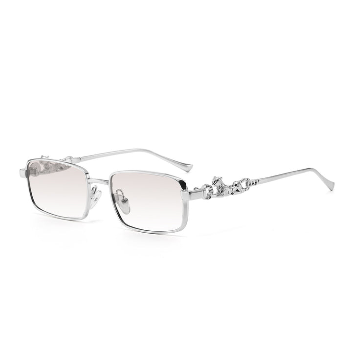 Fashion-Forward Oversized Square Sunglasses with Decorative Metallic Accents Bowlift