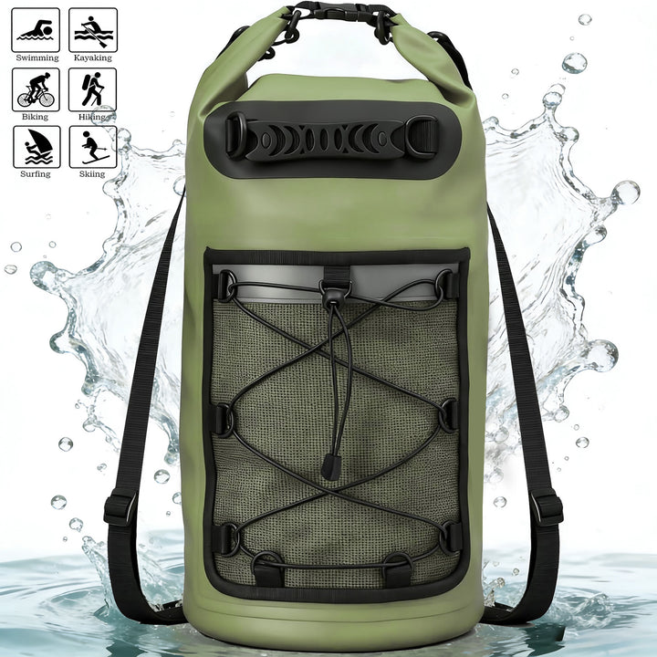 Durable Dry Bag with Mesh Pocket Bowlift