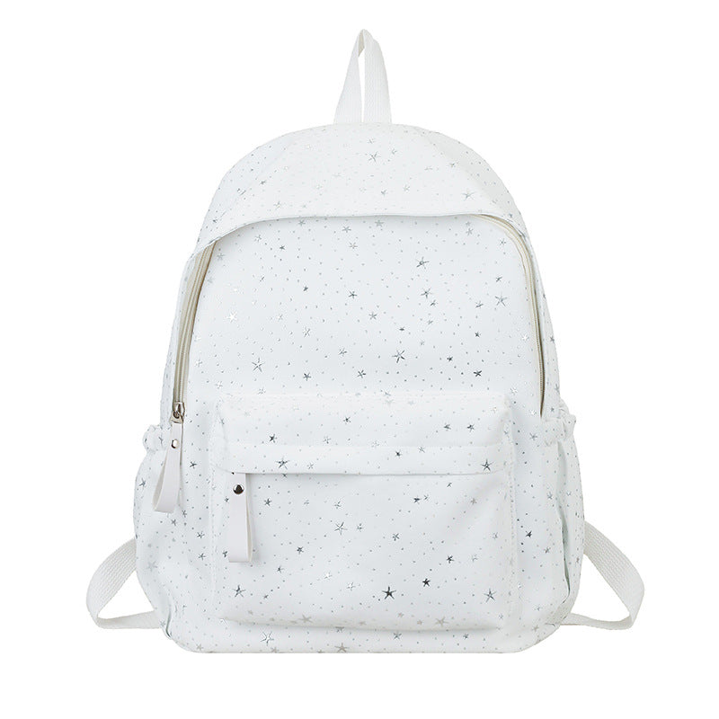 Girls' Star Patterned School Backpack Bowlift