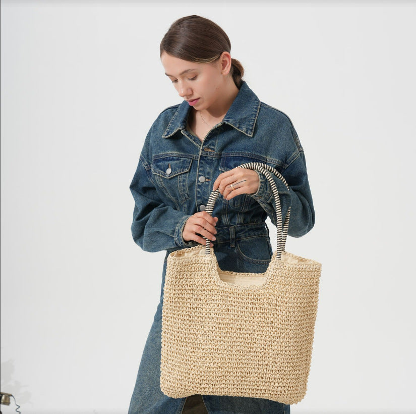 Fashionable Macrame Shoulder Bag Bowlift