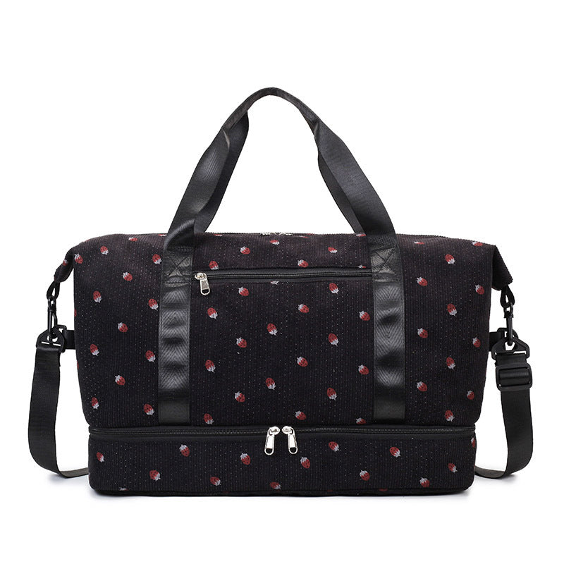Multifunctional sport and travel bag with floral pattern Bowlift