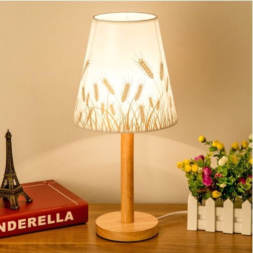 Natural Wood Base Table Lamp