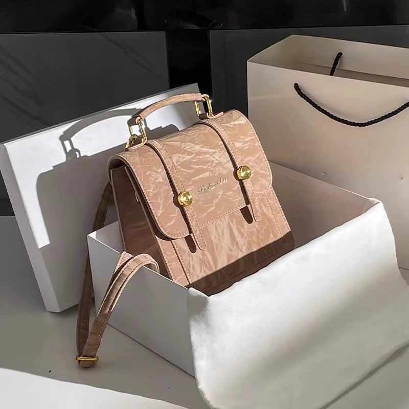 Vintage-Inspired Structured Mini Backpack Bowlift
