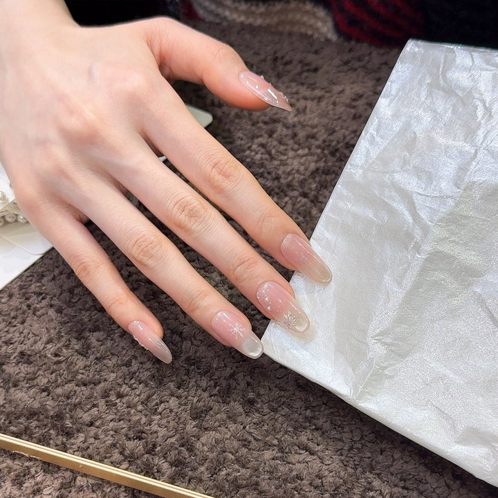 Elegant French Tip Press-On Nails Bowlift
