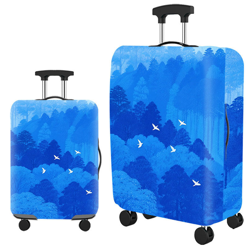 Tropical Leaf Print Hard Shell Luggage Bowlift