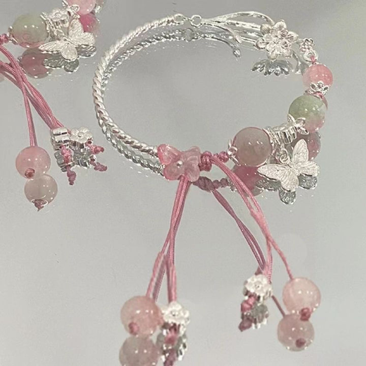 Floral Charm Wrap Bracelet Bowlift