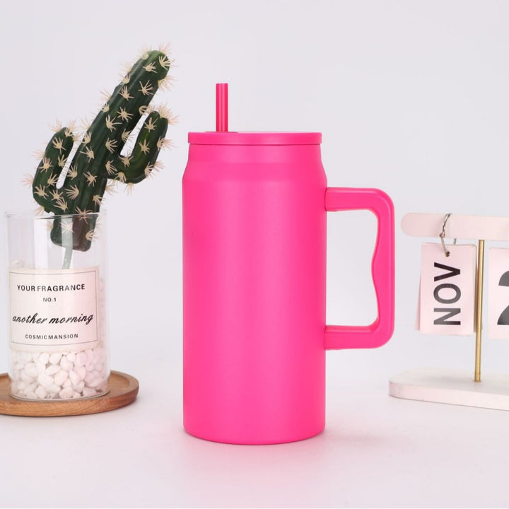 Women's Insulated Drinking Cup with Handle and Straw Bowlift
