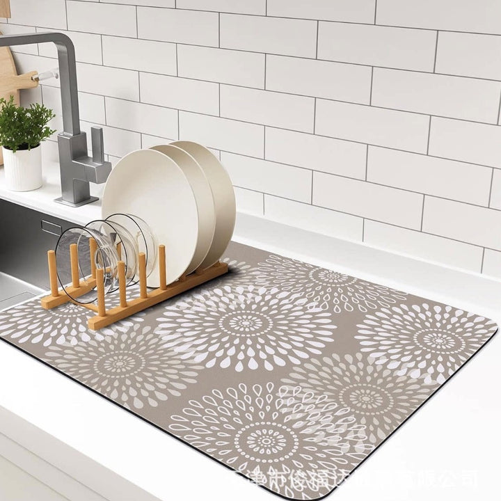Stylish Marble-Effect Kitchen Mat Bowlift