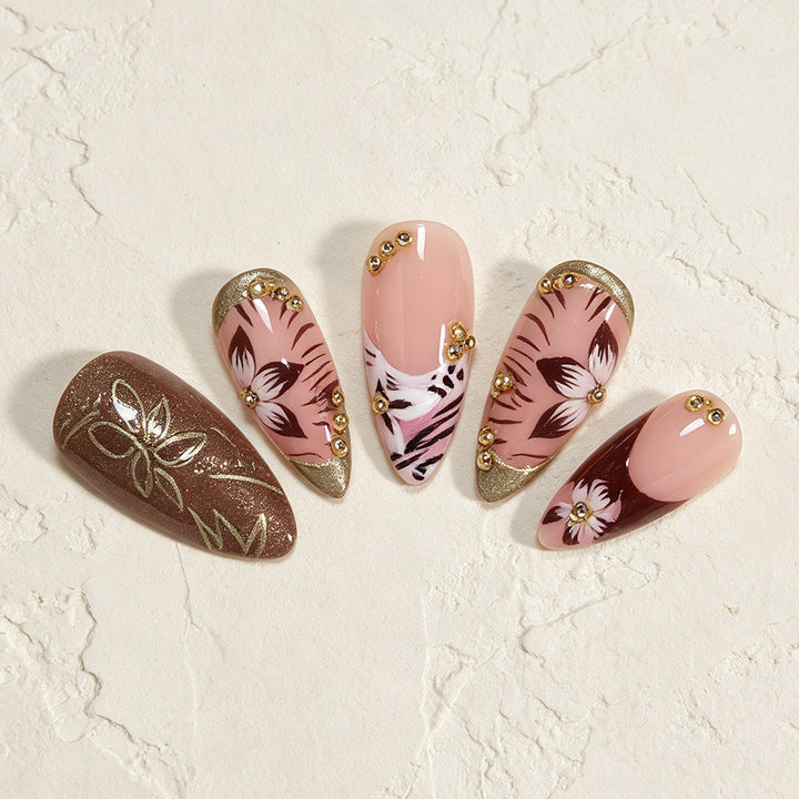 Artistic Long Stiletto Nail Design Bowlift