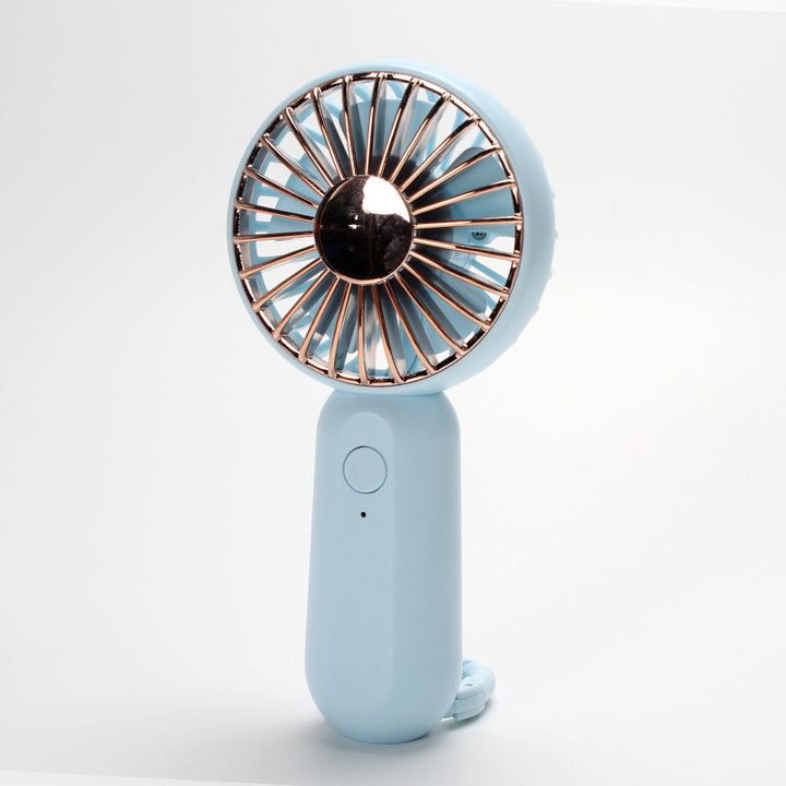Unisex portable mini hand fan with USB charging and carrying strap Bowlift
