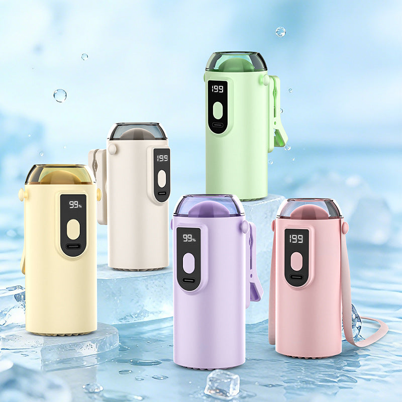 Ladies Portable Mini Air Circulator with Digital Temperature Display Bowlift