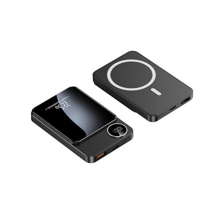 Slim Powerbank with wireless charging function and digital display Bowlift