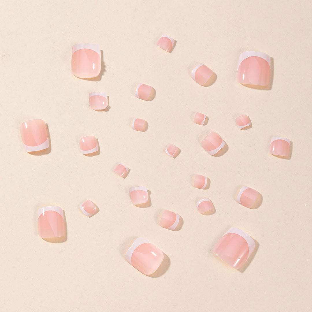 French Tip Gel Nail Art Bowlift