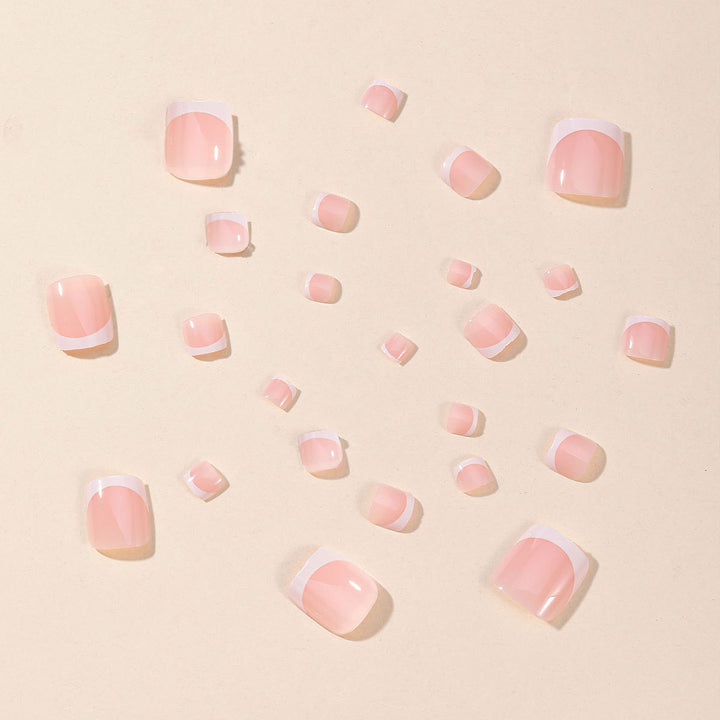 French Tip Gel Nail Art Bowlift