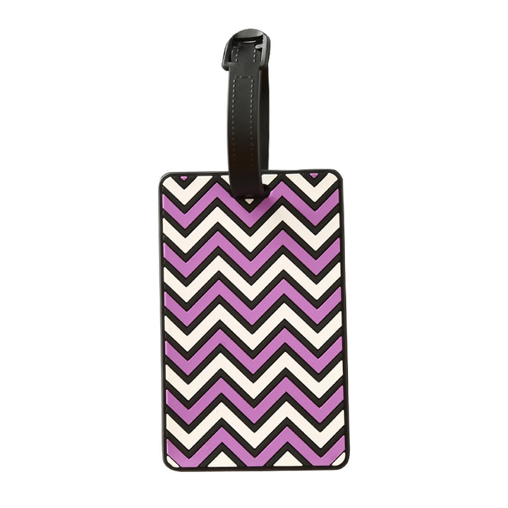 Women's Luggage Tag with Modern Zigzag Pattern Bowlift