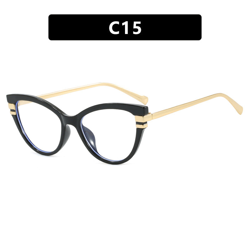 Ladies Cat-Eye Sunglasses with Elegant Metal Accents Bowlift