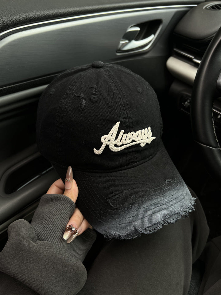 Women's Distressed Graphic Baseball Cap Bowlift