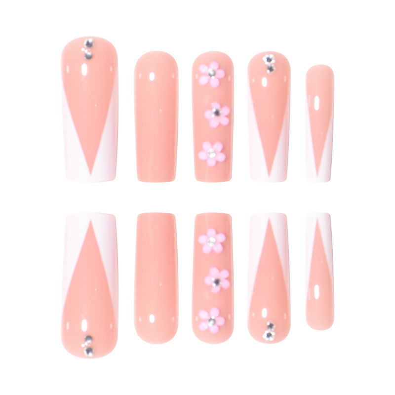 Floral Embellished Press-On Nails Bowlift