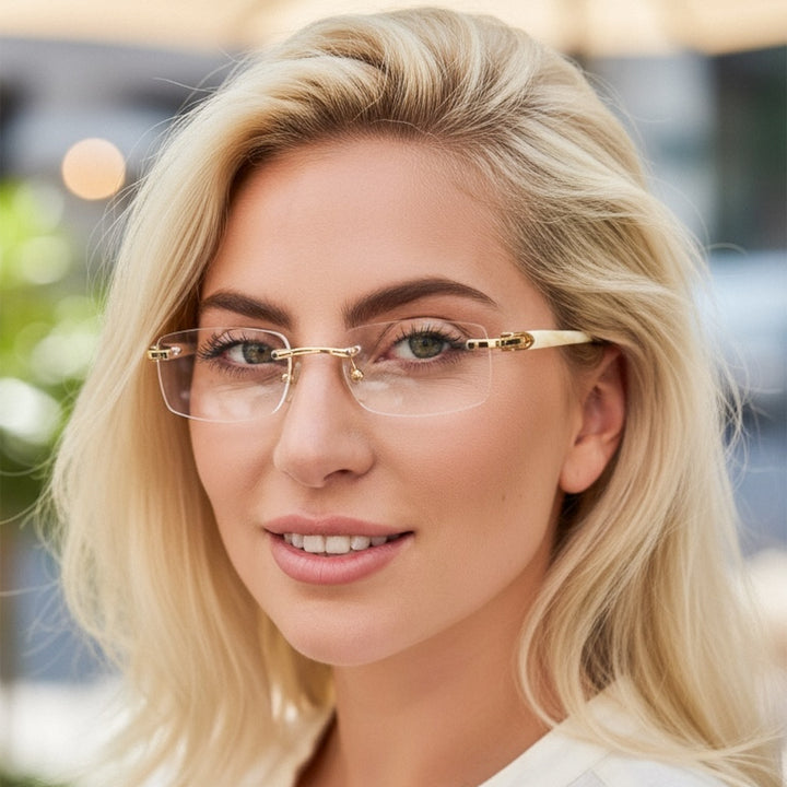 Women's elegant and fashionable glasses with filigree metal frame Bowlift