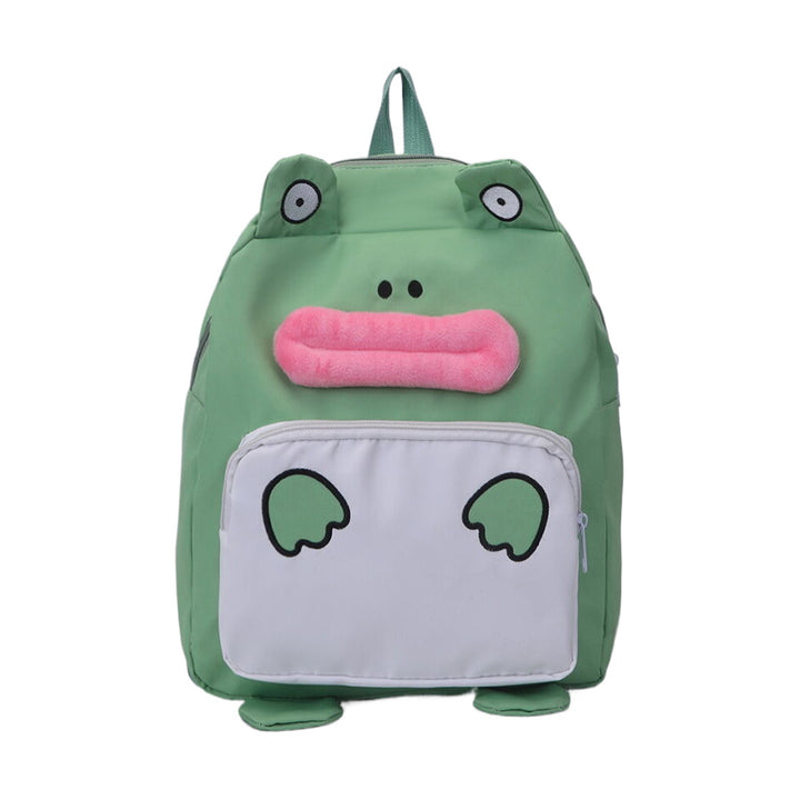 Kids Plush Frog Backpack Bowlift