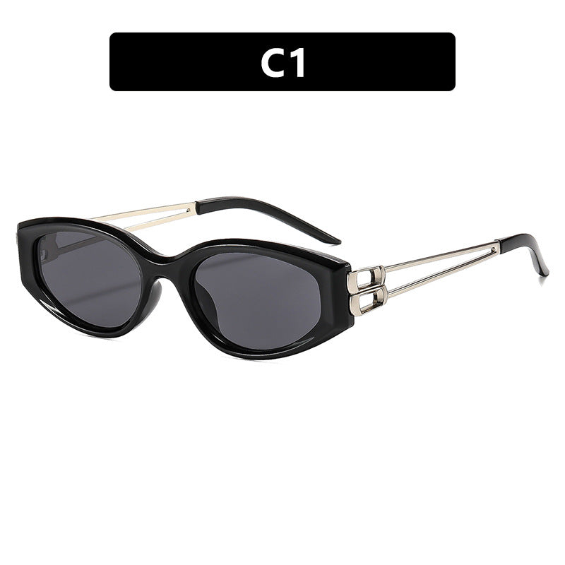 Women's Cat-Eye Sunglasses with distinctive plastic frame and stylish accents Bowlift