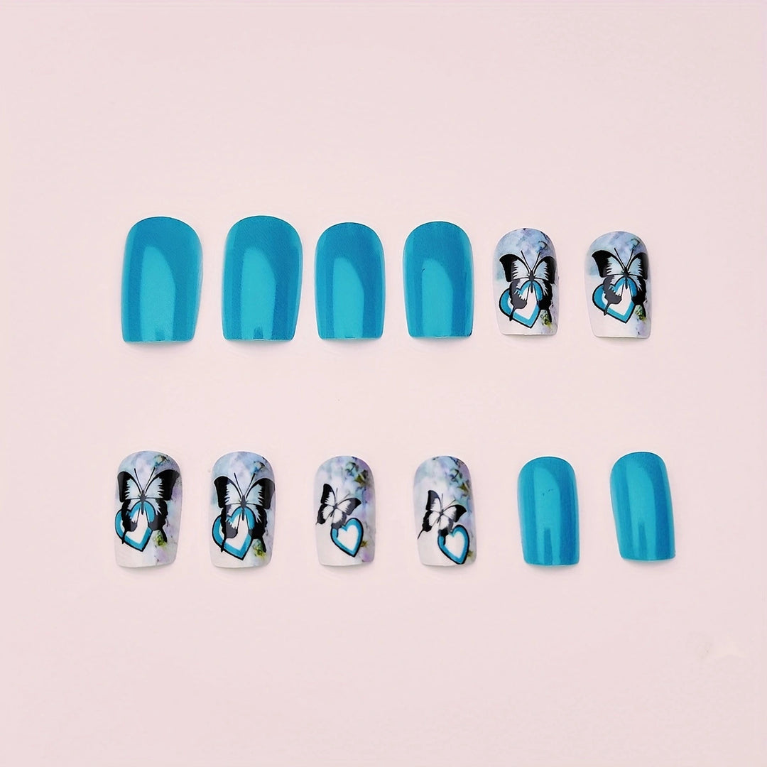 Artistic Butterfly-Themed Nail Art Bowlift