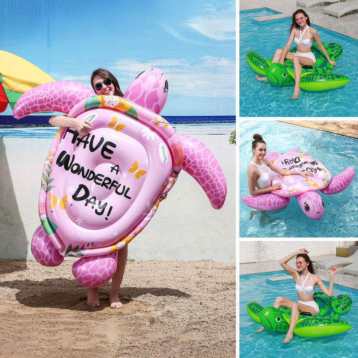 Ladies Inflatable Sea Turtle Lounger Bowlift