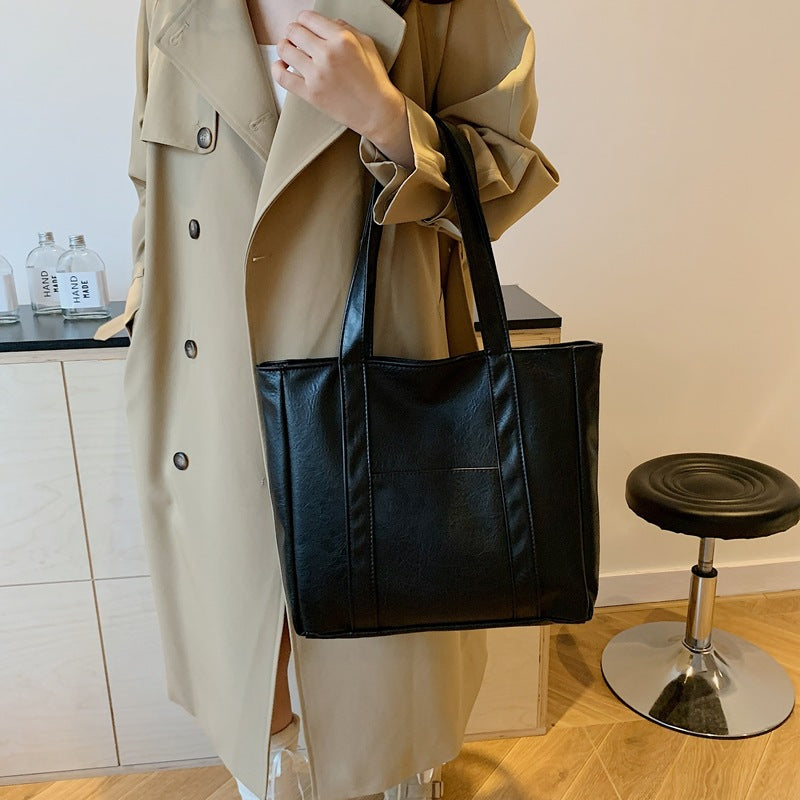 Classic Faux Leather Tote Bag Bowlift