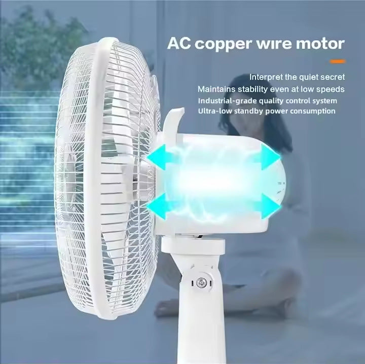 Unisex Solar-powered Stand Fan Bowlift
