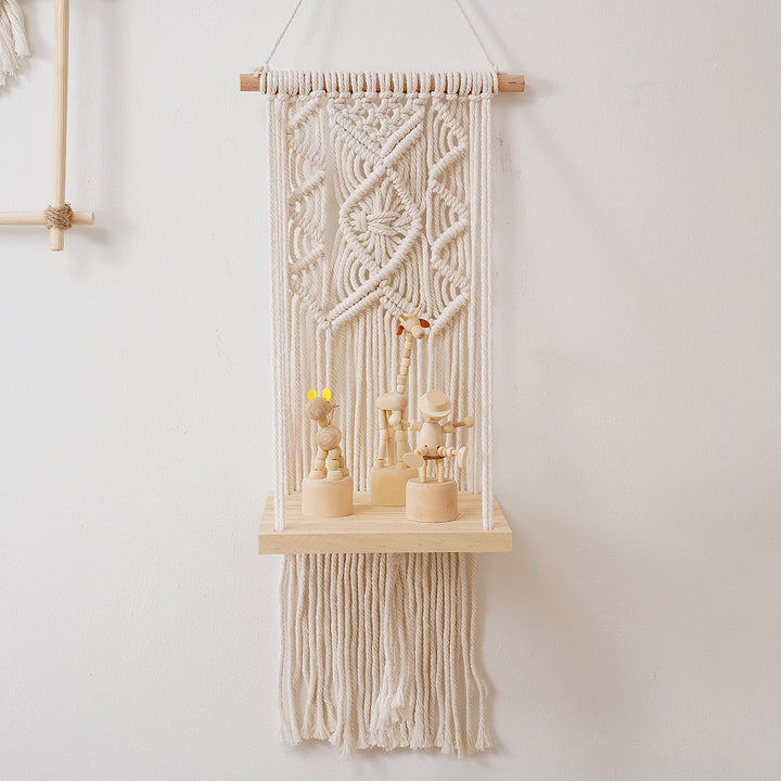 Macramé Wall Hanging Planter Shelf Bowlift