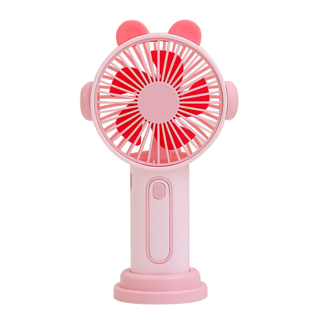 Women Portable Mini-Fan with Colorful Ears Bowlift