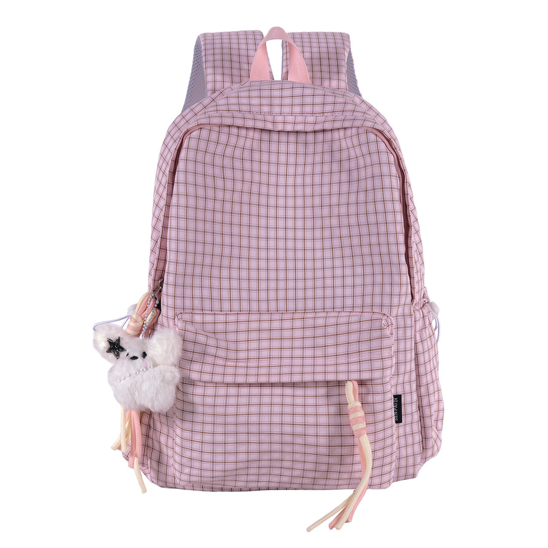Checked Pattern Backpack