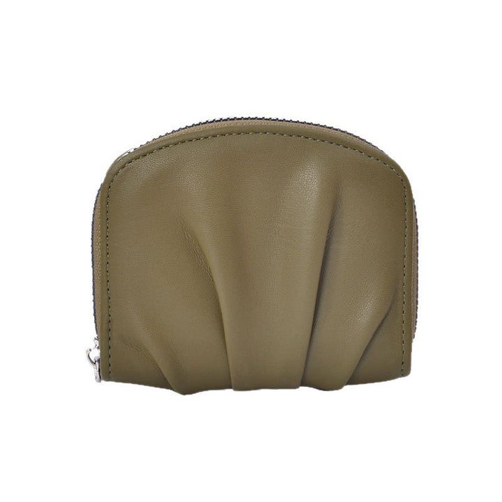 Sophisticated Textured Leather Coin Pouch Bowlift