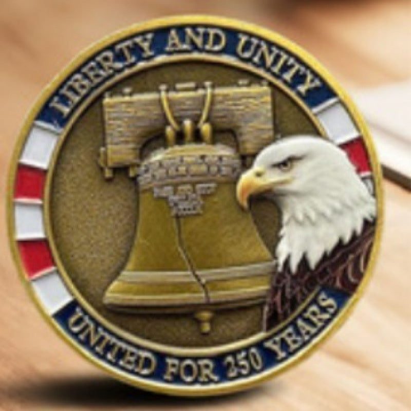 Unisex nan Semiquincentennial commemorative challenge coin medallion Bowlift