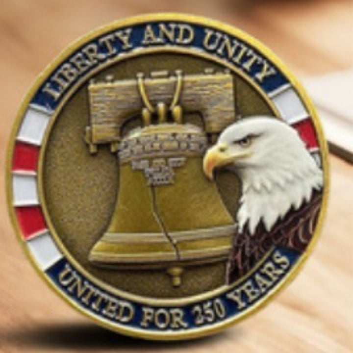 Unisex nan Semiquincentennial commemorative challenge coin medallion Bowlift