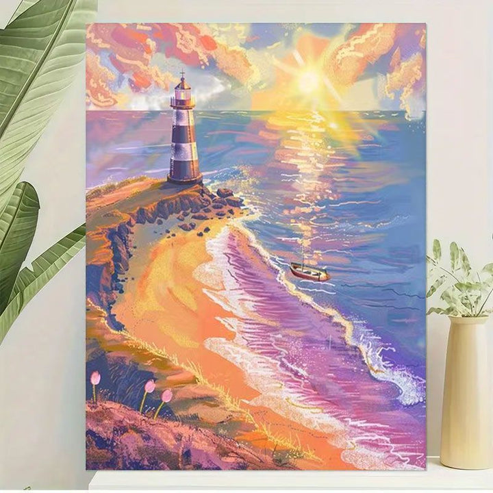 Scenic Lighthouse Canvas Wall Art Bowlift