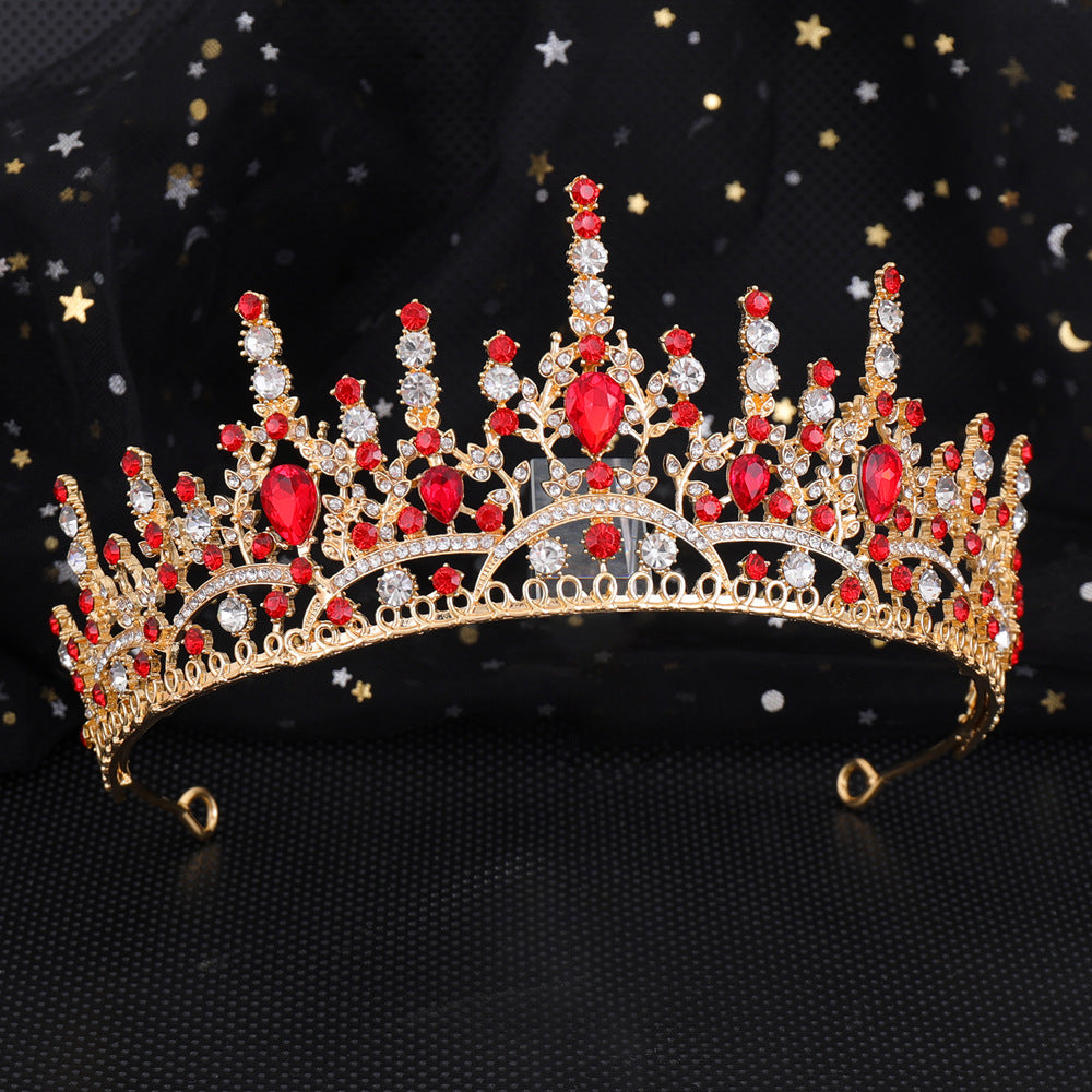 Women Elegant Crystal Tiara with Filigree Design Bowlift