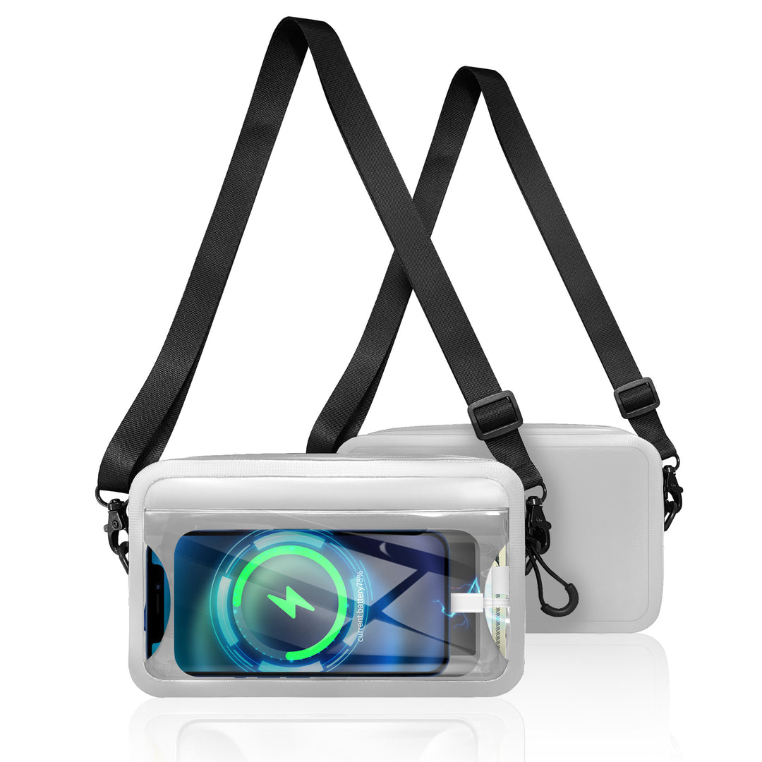 Waterproof shoulder bag with transparent smartphone case Bowlift