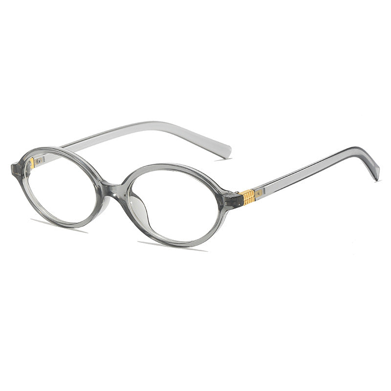 Vintage-Inspired Oval Frame Eyeglasses Bowlift