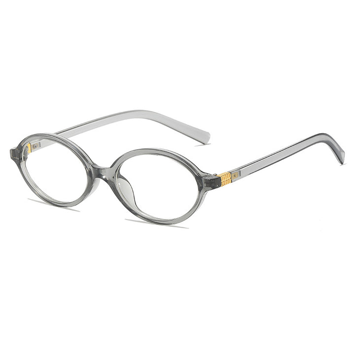 Vintage-Inspired Oval Frame Eyeglasses Bowlift