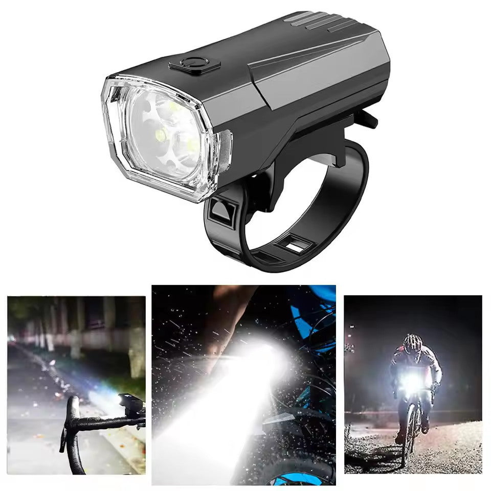Rechargeable USB Bicycle Front LED Headlight with Quick-Release Mount Bowlift