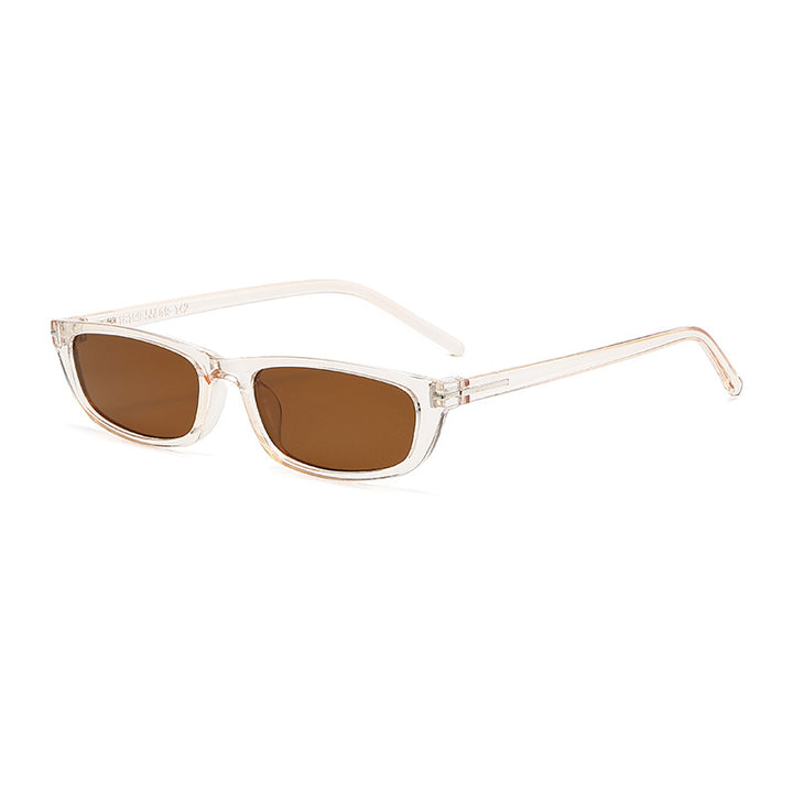 Women's fashionable sunglasses with narrow frame and brown lenses Bowlift