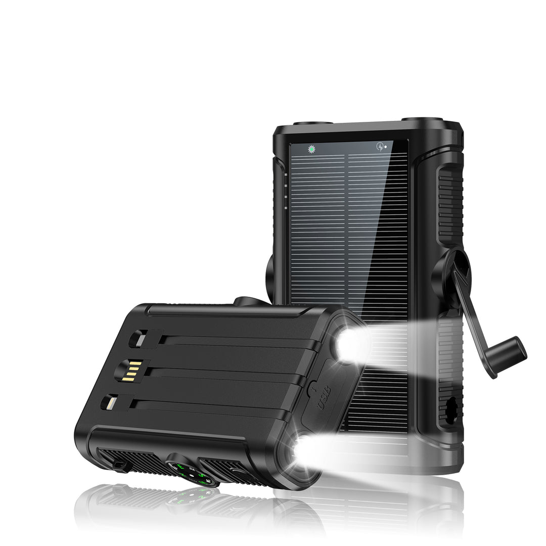 Multifunctional Solar Powerbank with Hand Crank Bowlift