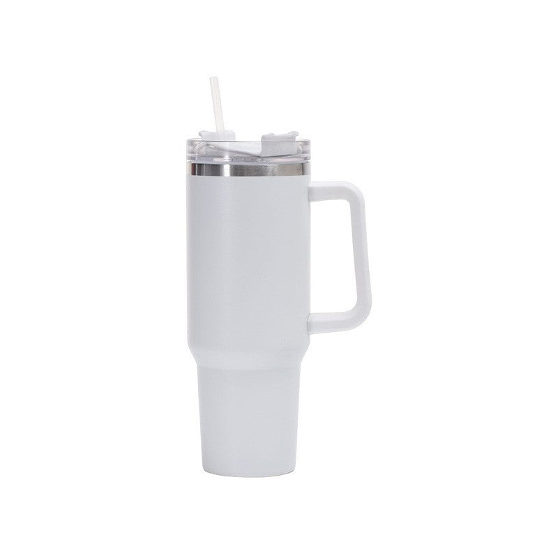 Women's insulated cup with straw and ergonomic handle Bowlift