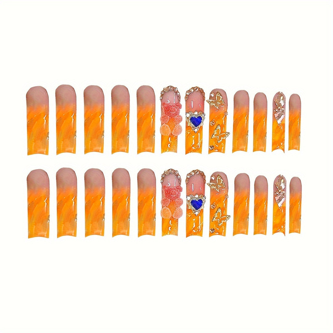 Artistic 3D Butterfly Nail Extensions Bowlift