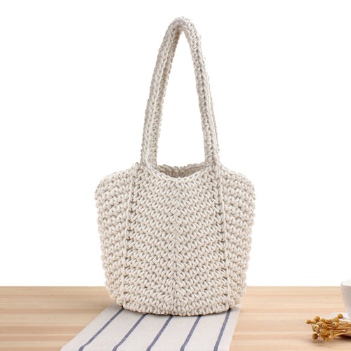 Braided Beach Bag in Modern Style Bowlift