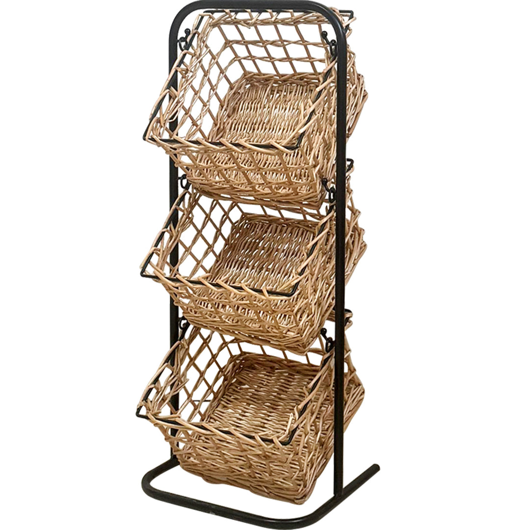Wall system with three braided baskets Bowlift