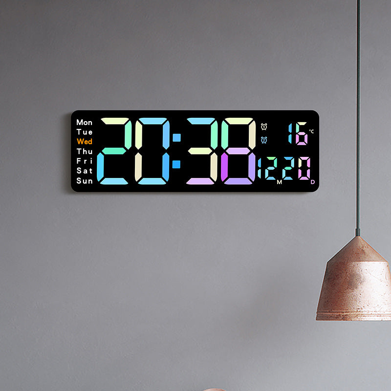 Digital Multifunktionswecker mit mehrfarbigem LED-Display und Temperaturanzeige Bowlift