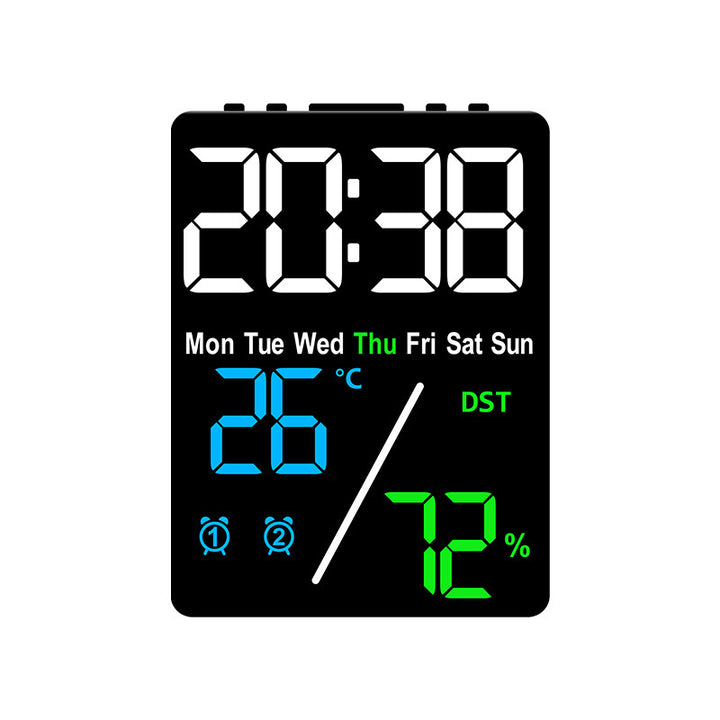 Digital Alarm Clock with Hygrometer and Temperature Display Bowlift