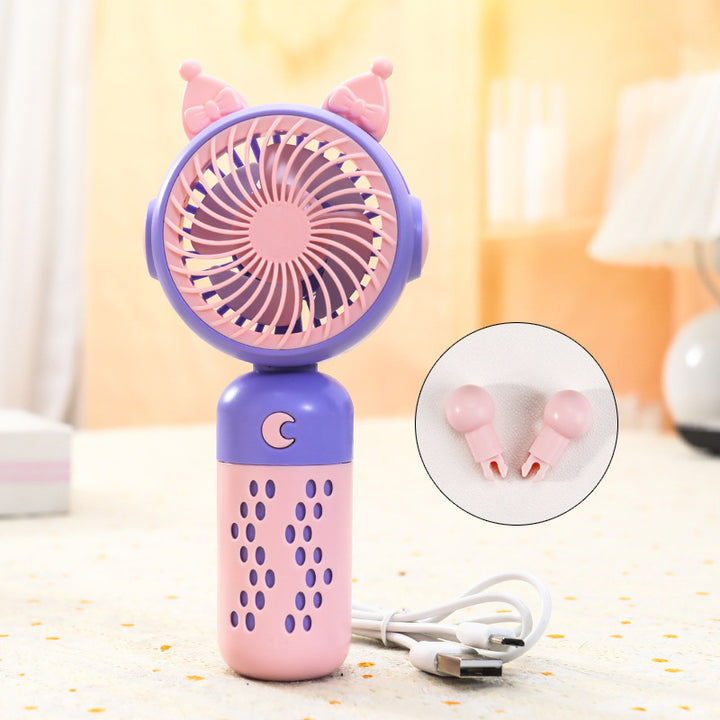 Women's portable USB handheld fan with cute cat design Bowlift